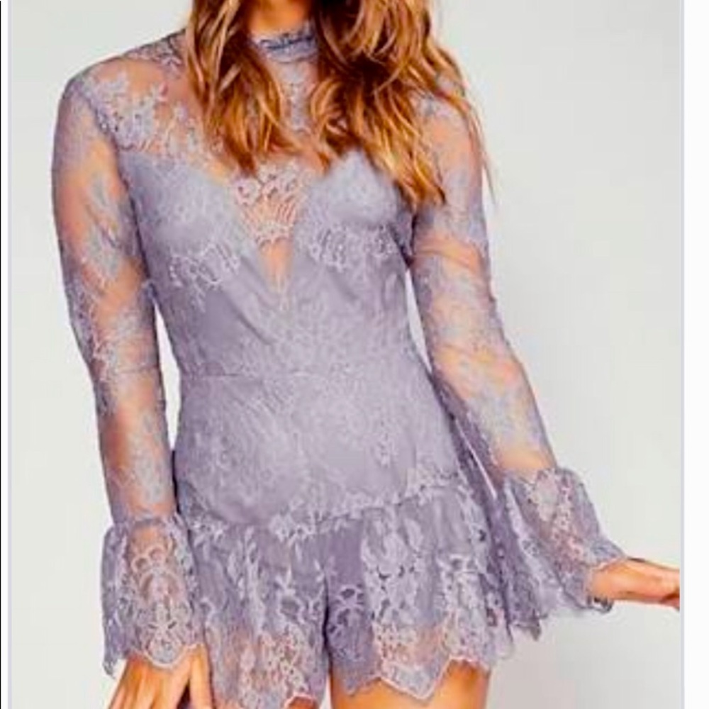 Saylor Nellie Romper- lace